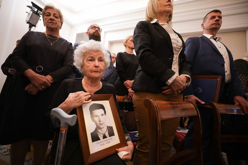 The ceremony of handing out identification notes to family members of 20 victims of totalitarian regimes - Warsaw, 8 March 2023