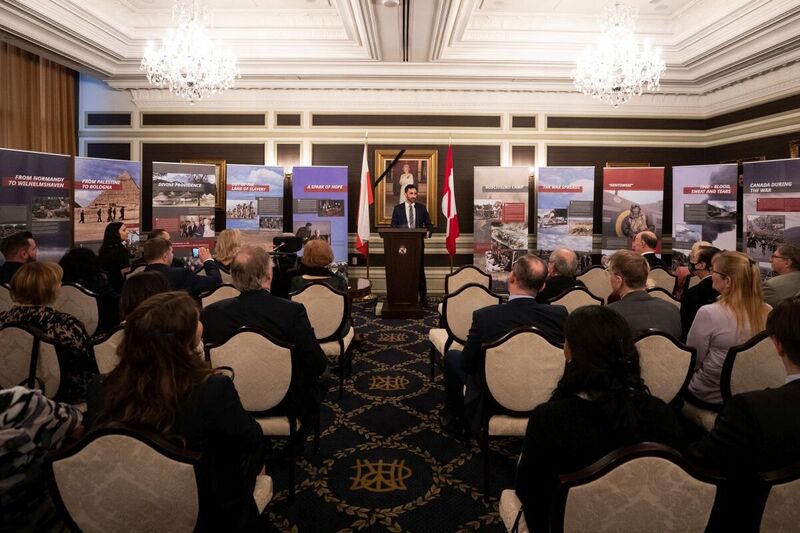Opening of the “Trails of Hope. The Odyssey of Freedom” IPN exhibition at the Royal Canadian Military Institute in Canada — 28 March 2023; photo M. Bujak (IPN)