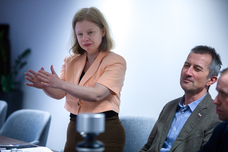 Meeting with representatives of the Korea Institute for the National Unification — 18 April 2023; photo: S. Kasper (IPN)