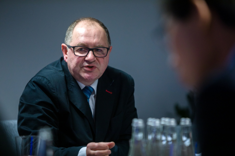 Prosecutor Dariusz Gabrel at the meeting with representatives of the Korea Institute for the National Unification — 18 April 2023; photo: S. Kasper (IPN)