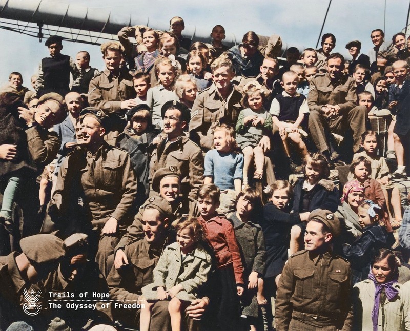 Polish children on their way to New Zealand; photo: AIPN