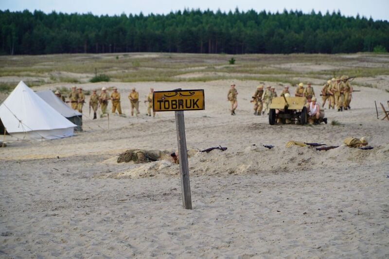 "Trails of Hope. The Odyssey of Freedom” – Tobruk 1941 – History Point in the Błędów Desert, 9–11 June 2023; photo: Ż. Wierzgacz (IPN) "Trails of Hope. The Odyssey of Freedom” – Tobruk 1941 – History Point in the Błędów Desert, 9–11 June 2023; photo: Ż. Wierzgacz (IPN)