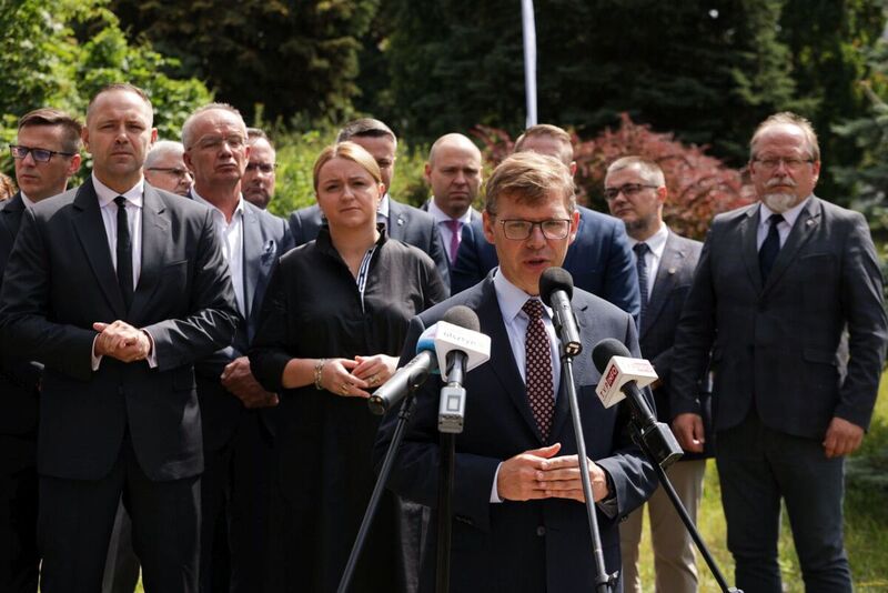 “Decommunization of Public Space – ” a press conference of the President of the Institute of IPN Karol Nawrocki, Ph.D. – Olsztyn, 22 July 2023; Photo: M. Bujak (IPN)