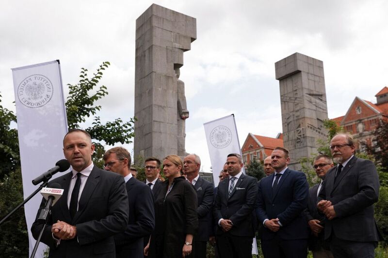 “Decommunization of Public Space – ” a press conference of the President of the Institute of IPN Karol Nawrocki, Ph.D. – Olsztyn, 22 July 2023; Photo: M. Bujak (IPN)