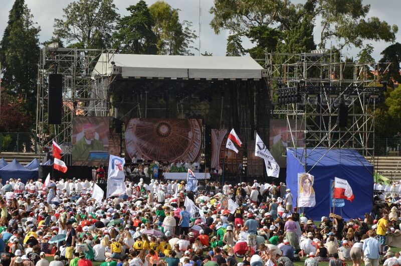 The IPN ”Good Samaritans from Markowa” exhibition presented during World Youth Day in Lisbon, photo:Cezary Pałka (IPN)