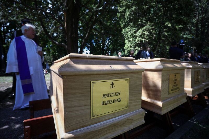The funerals of Warsaw Insurgents and civilian victims of the Warsaw Uprising whose remains had been found in Czerniaków; Warsaw 4 august 2023; photo; Sławek Kasper IPN