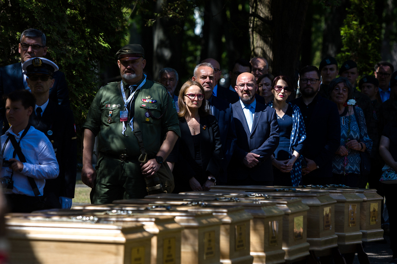 The funerals of Warsaw Insurgents and civilian victims of the Warsaw Uprising whose remains had been found in Czerniaków; Warsaw 4 august 2023; photo; Sławek Kasper IPN