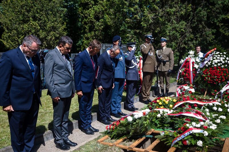 The funerals of Warsaw Insurgents and civilian victims of the Warsaw Uprising whose remains had been found in Czerniaków; Warsaw 4 august 2023; photo; Sławek Kasper IPN
