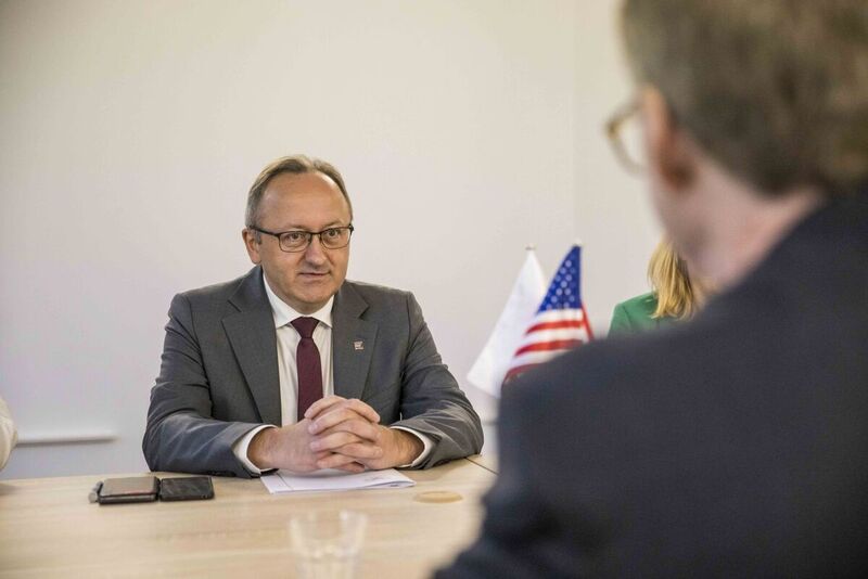 US Deputy Chief of Mission, Daniel Lawton visits the IPN Archive, Warsaw 7 August 2023; Photo: Katarzyna Adamów IPN