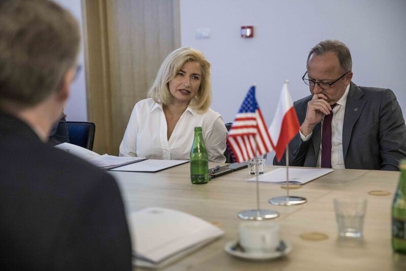 US Deputy Chief of Mission, Daniel Lawton visits the IPN Archive, Warsaw 7 August 2023; Photo: Katarzyna Adamów IPN