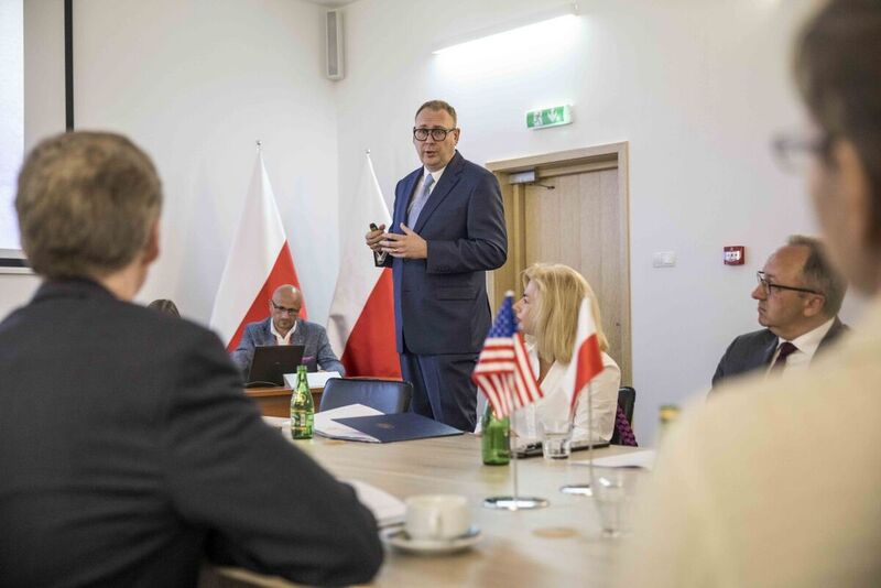US Deputy Chief of Mission, Daniel Lawton visits the IPN Archive, Warsaw 7 August 2023; Photo: Katarzyna Adamów IPN