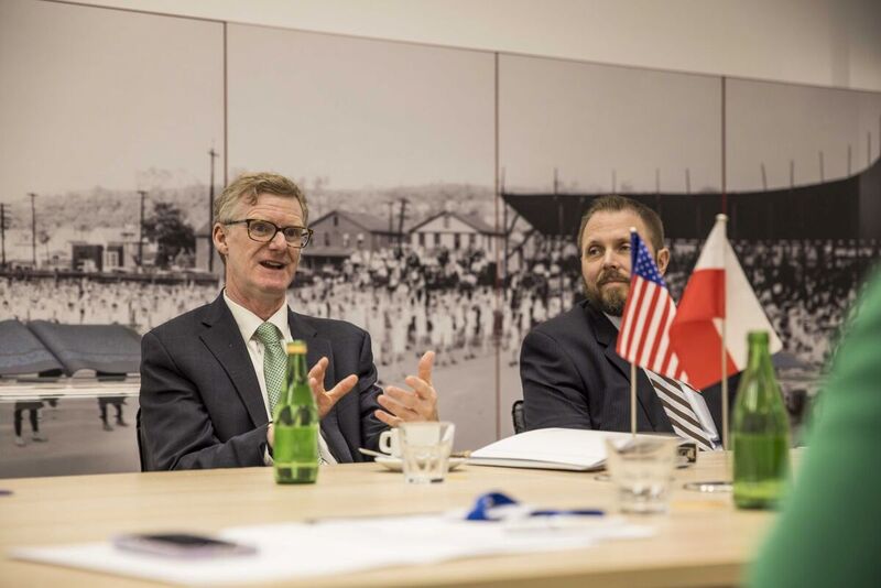 US Deputy Chief of Mission, Daniel Lawton visits the IPN Archive, Warsaw 7 August 2023; Photo: Katarzyna Adamów IPN