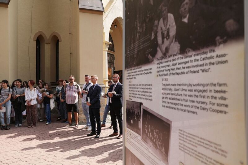 The IPN exhibition "Death for Humanity. The Ulma family" was officially opened at the St. Dorothy Parish Church in Markowa, 9 September 2023; photo:Mikołaj Bujak, IPN