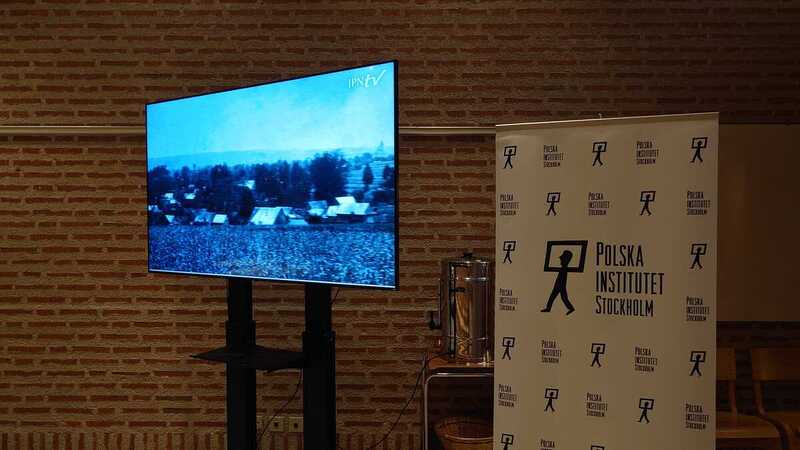 The Death for Humanity exhibition displayed in Stockholm, 10 September 2023; Photo: courtesy of the Polish Institute in Stockholm