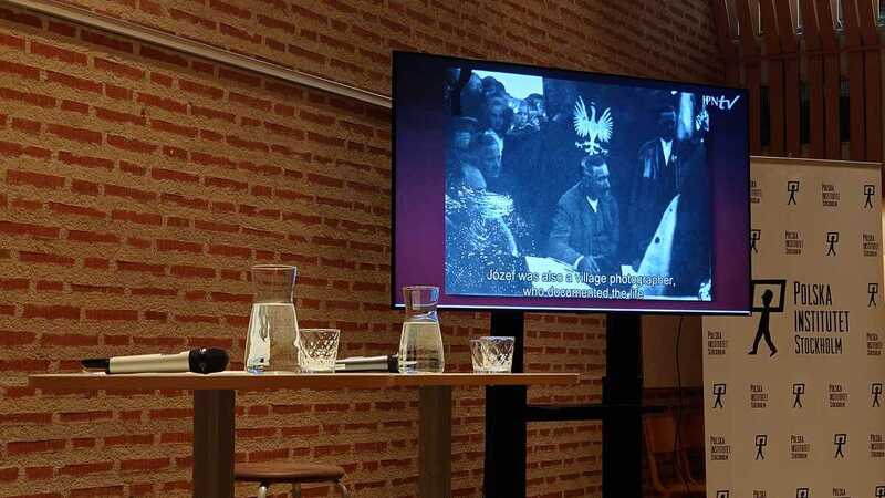 The Death for Humanity exhibition displayed in Stockholm, 10 September 2023; Photo: courtesy of the Polish Institute in Stockholm