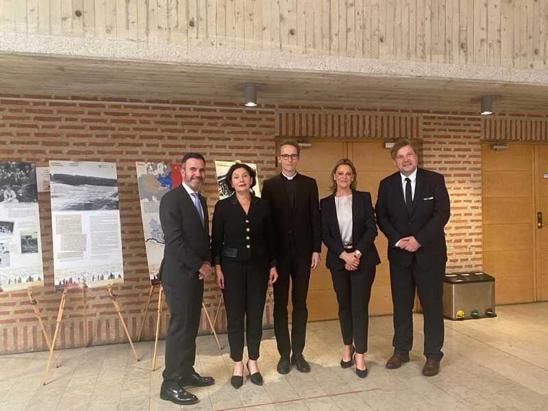 The Death for Humanity exhibition displayed in Stockholm, 10 September 2023; Photo: courtesy of the Polish Institute in Stockholm