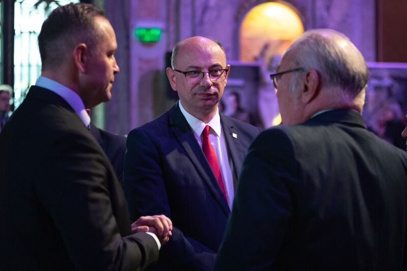 Karol Nawrocki, Ph.D., IPN President, Mateusz Szpytma, Ph.D., IPN Deputy President, Bartłomiej Moszoro, Polish Honorary Consul in Rosario; Photo: M.Bujak (IPN)