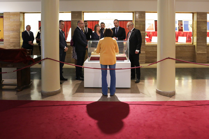 Two of the Institute's exhibitions on display in Argentina; photo: Mikolaj Bujak IPN