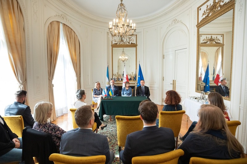 Two of the Institute's exhibitions on display in Argentina; photo: Mikolaj Bujak IPN