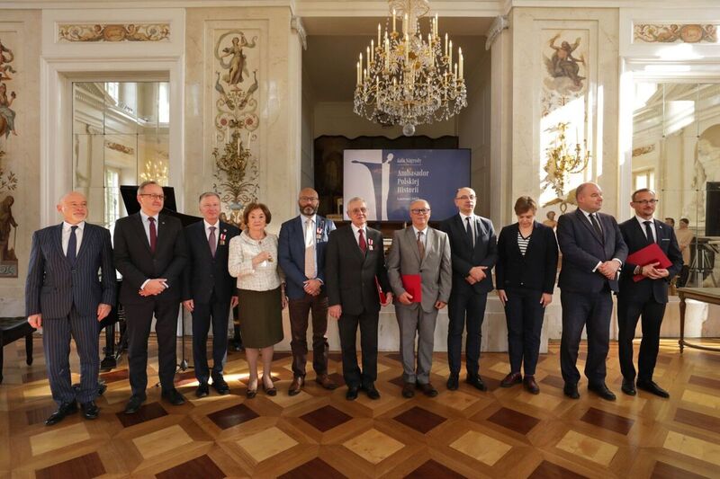 The ceremonial decoration of the laureates of the "Ambassador of Polish History”Award at the Royal Łazienki Park in Warsaw, 17 October 2023