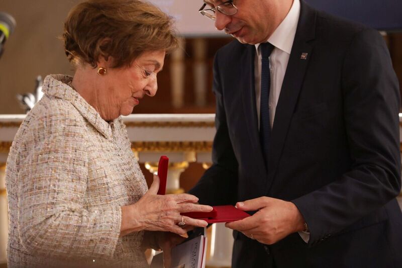 The ceremonial decoration of the laureates of the "Ambassador of Polish History”Award at the Royal Łazienki Park in Warsaw, 17 October 2023