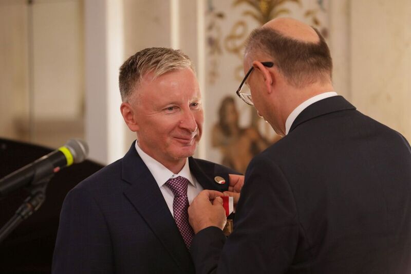 The ceremonial decoration of the laureates of the "Ambassador of Polish History”Award at the Royal Łazienki Park in Warsaw, 17 October 2023