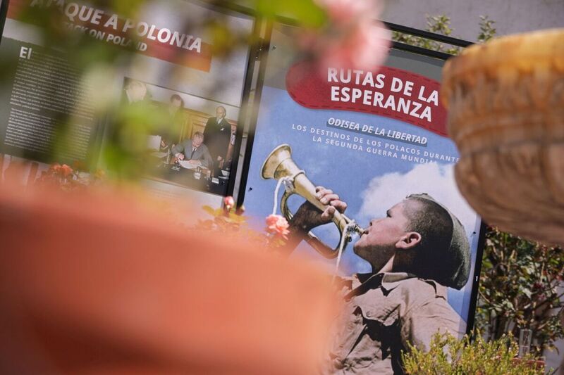 The "Trails of Hope. The Odyssey of Freedom" exhibition was presented in Mexico, 3 November 2023 Photo: Mikołaj Bujak