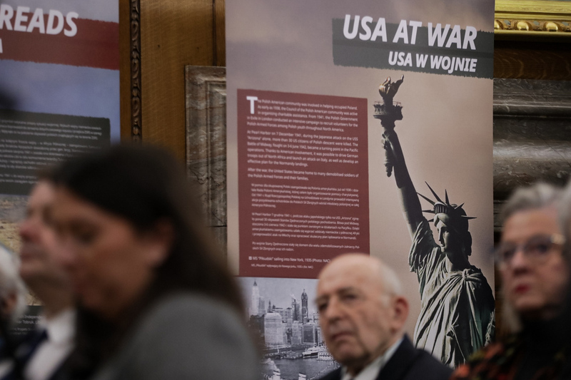 The opening of the"Trails of Hope. the Odyssey of Freedom" Exhibition in New Yprk, 8 November 2023; Photo: Mikołaj Bujak IPN