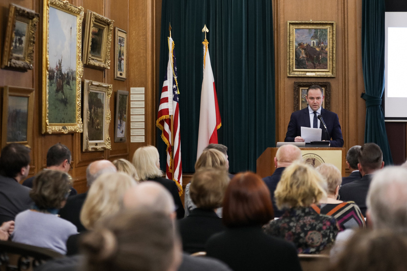 The opening of the"Trails of Hope. the Odyssey of Freedom" Exhibition in New Yprk, 8 November 2023; Photo: Mikołaj Bujak IPN