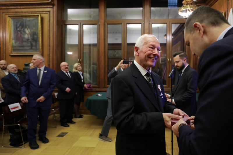 The ceremony of presenting the Cross of freedom and Solidarity Awards, New York 8 november 2023; Photo: Mikołaj Bujak IPN