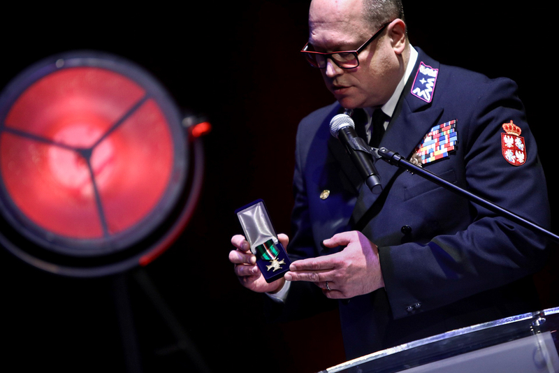 The ceremony of awarding the "Memorial Cross of the Unyielding Cursed Soldiers 1944-1963" – Ostrołęka, Poland, 2 March 2024; photo: S. Kasper (IPN)