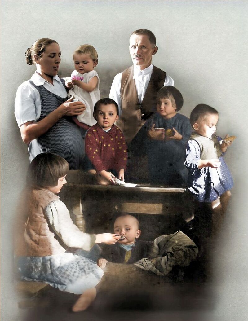 Painting of the Ulma family Painting of the Ulma family