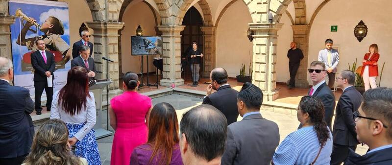 Opening of the “Trails of Hope. The Odyssey of Freedom” exhibition in Mexico – 5 March 2024; photo: Instituto Matías Romero
