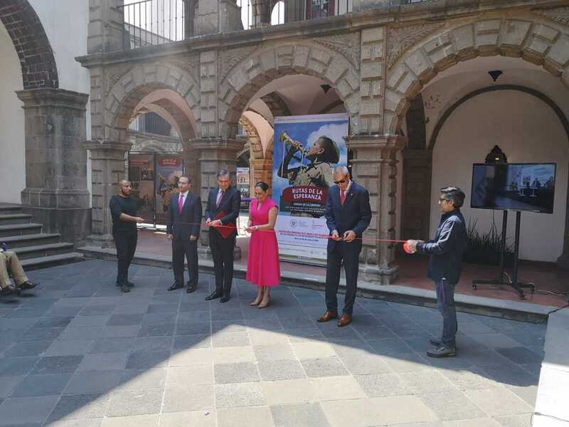 Opening of the “Trails of Hope. The Odyssey of Freedom” exhibition in Mexico – 5 March 2024; photo: Instituto Matías Romero