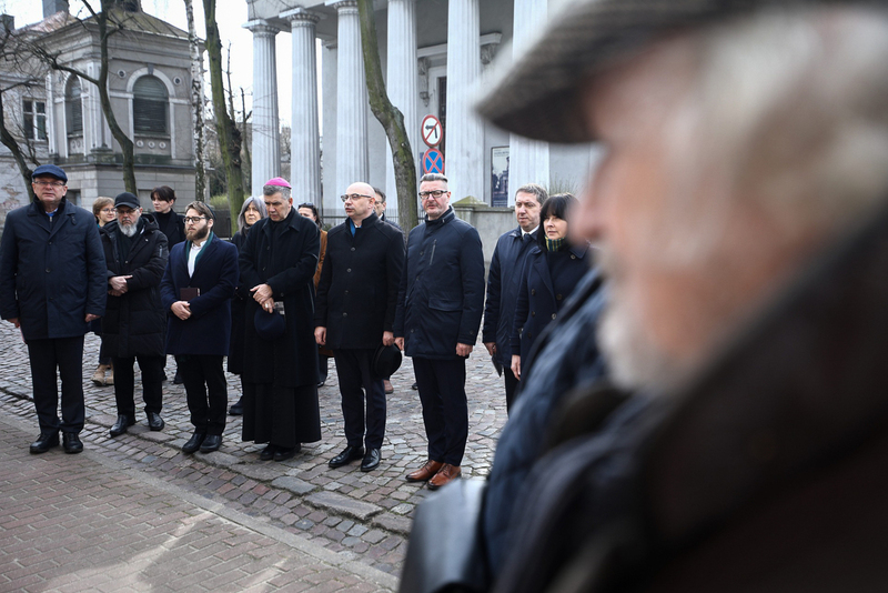 The unveiling of a memorial Matzeva in Łowicz; 21 March 2024; Photo:Sławek Kasper IPN