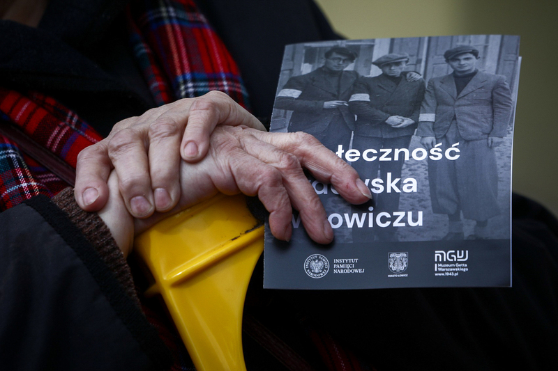 The unveiling of a memorial Matzeva in Łowicz; 21 March 2024; Photo:Sławek Kasper IPN