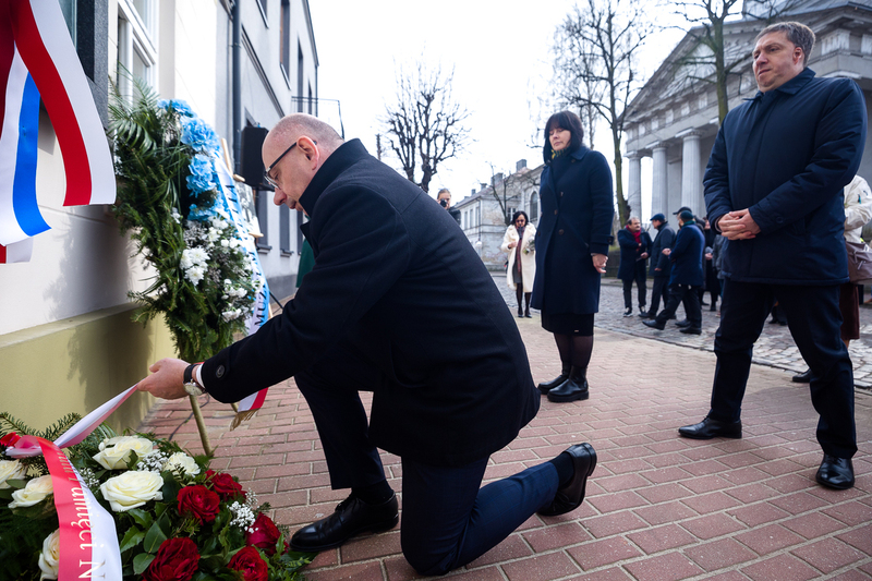 The unveiling of a memorial Matzeva in Łowicz; 21 March 2024; Photo:Sławek Kasper IPN