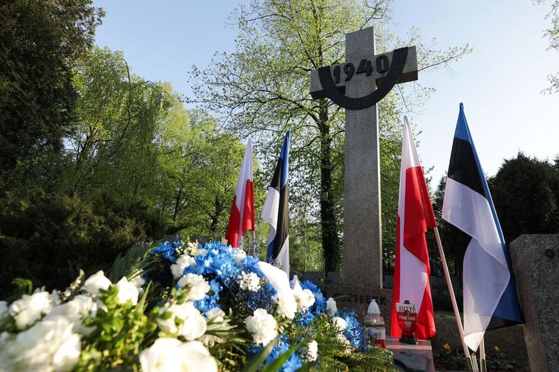 The Prime Minister of Estonia Kaja Kallas and the President of the IPN Karol Nawrocki commemorated the victims of the Katyn Massacre, Warsaw 11 April 2024; Photo: Mikołaj Bujak, IPN