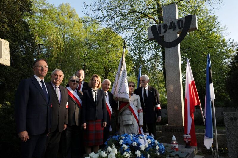 The Prime Minister of Estonia Kaja Kallas and the President of the IPN Karol Nawrocki commemorated the victims of the Katyn Massacre, Warsaw 11 April 2024; Photo: Mikołaj Bujak, IPN