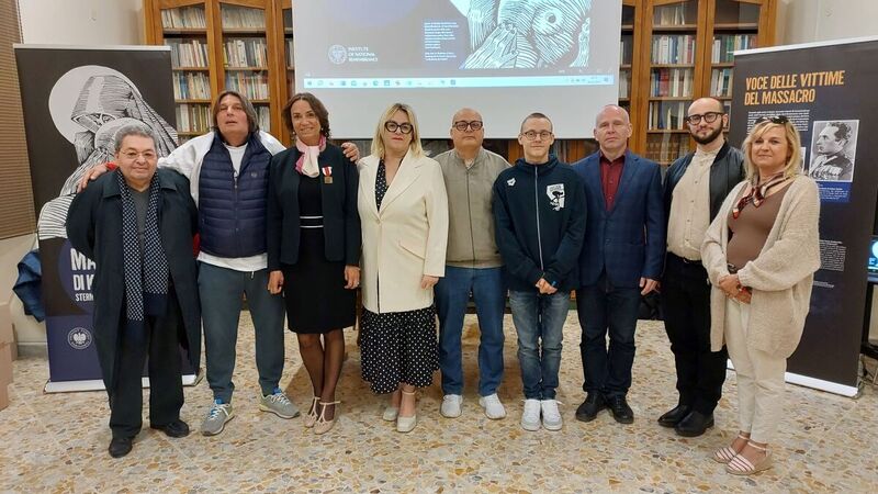 Presentation of the IPN exhibition entitled "The Katyn Massacre of 1940: Extermination of the Polish Elite" – Bari, Italy, 28 April 2024; photo: P. Błażewicz (IPN)