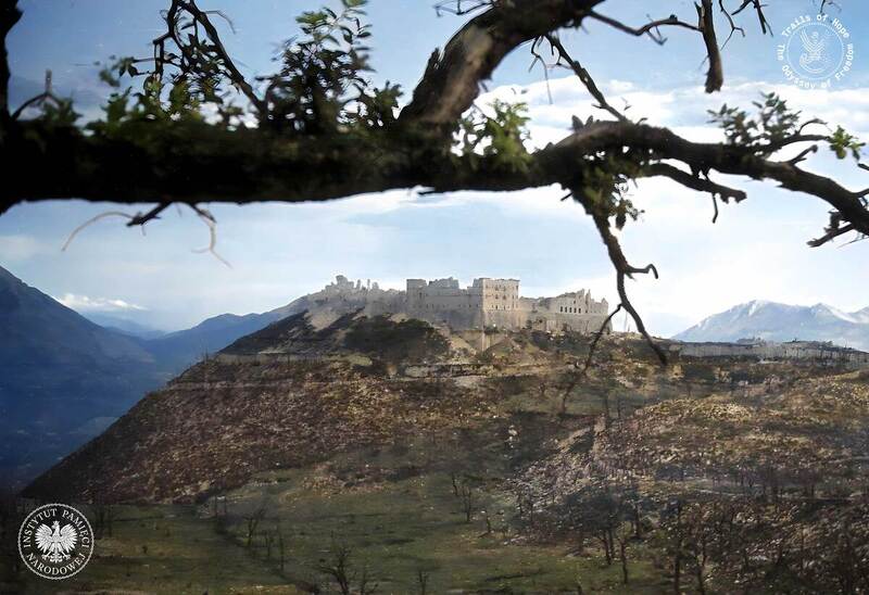 The ruins of the Monte Cassino monastery, 1944 (photo by 2nd Lt. W. Hryniewicz, General Sikorski Polish Institute in London)