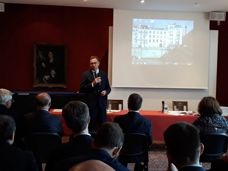 Dr Jarosław Szarek, President of the IPN, delivering a speech at the closed session during the 40th Conference of Polish Museums, Archives and Libraries in the West – Paris, 29 August 2018