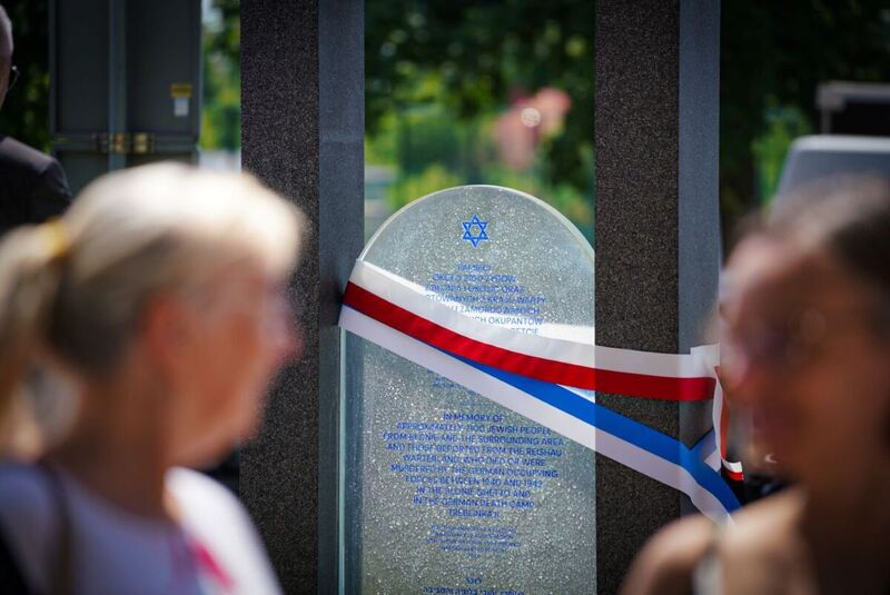 The unveiling of the memorial matzeva in Błonie – 28 May 2024; photo: Mateusz Niegowski (IPN)