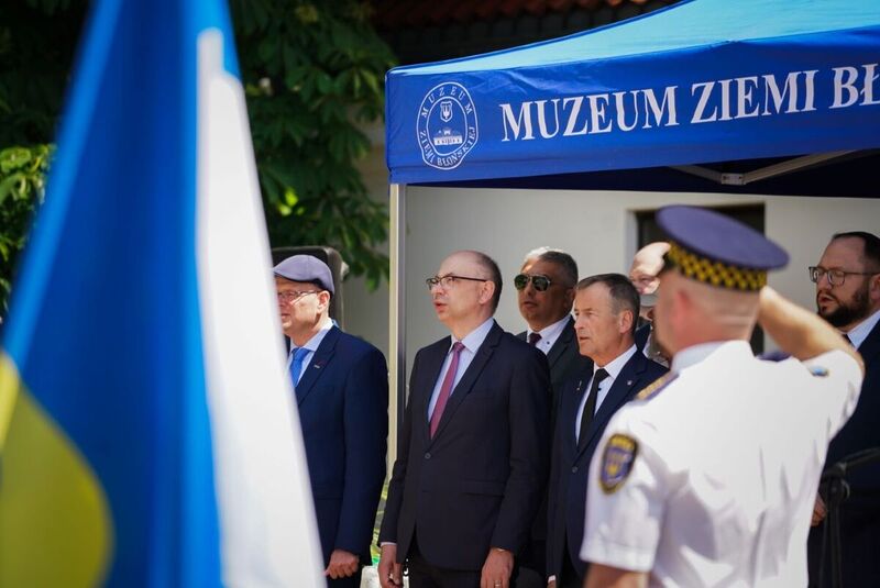 The unveiling of the memorial matzeva in Błonie – 28 May 2024; photo: Mateusz Niegowski (IPN)