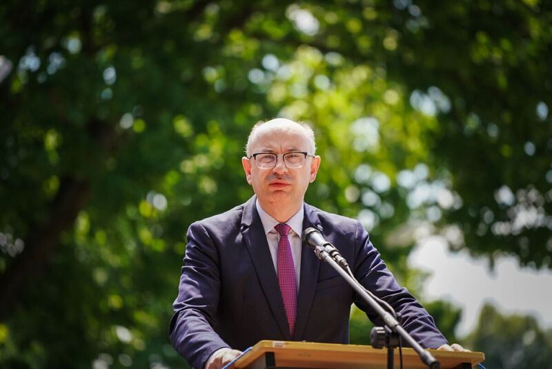 The unveiling of the memorial matzeva in Błonie – 28 May 2024; photo: Mateusz Niegowski (IPN)