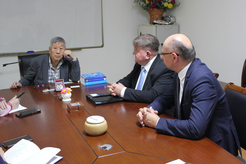 IPN delegation in Mongolia – 4–5 June 2024. Prof. Dr. D. Dashpurev, the Polish Ambassador to Mongolia Krzysztof Bojko, Ph.D and the IPN Deputy President Mateusz Szpytma, Ph.D. Photo: S. Bardski (IPN)
