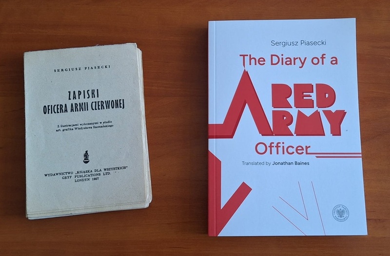 The oldest Polish and the latest English edition of "The Diary of a Red Army Officer by Piasecki"; photo: S. Bardski (IPN)