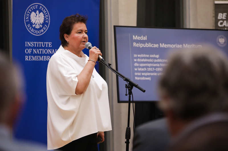 Reipublicae Memoriae Meritum medals awarded to representatives of the POSK Polish Social and Cultural Association in London, 9 July 2024; Photo:Mikołaj Bujak, IPN