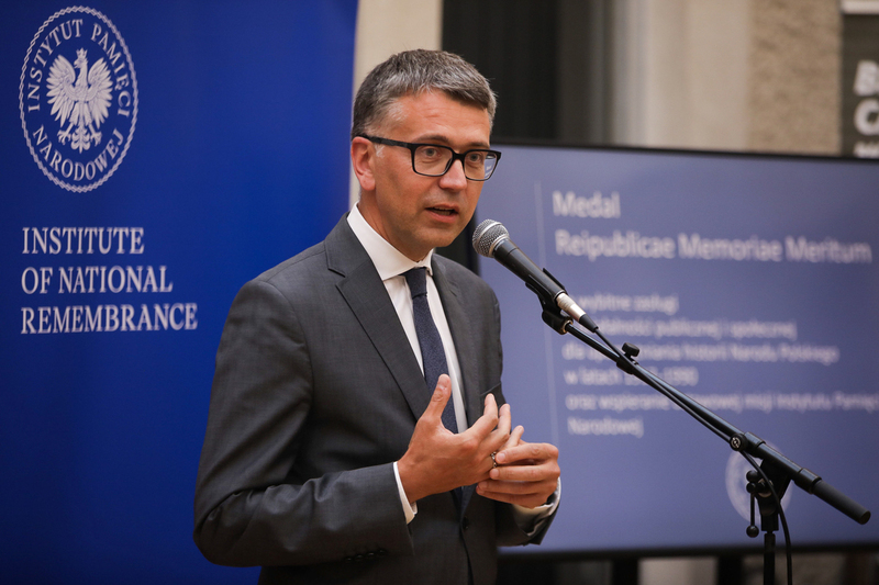 Reipublicae Memoriae Meritum medals awarded to representatives of the POSK Polish Social and Cultural Association in London, 9 July 2024; Photo:Mikołaj Bujak, IPN