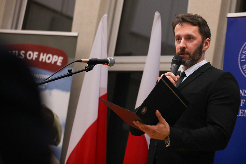 Reipublicae Memoriae Meritum medals awarded to representatives of the POSK Polish Social and Cultural Association in London, 9 July 2024; Photo:Mikołaj Bujak, IPN